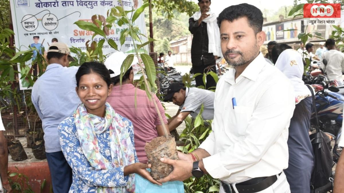 थाना चौक BTPS में चला पौधारोपण जागरूकता अभियान, लोगों में बांटे गए पौधे 1 Bokaro Thermal