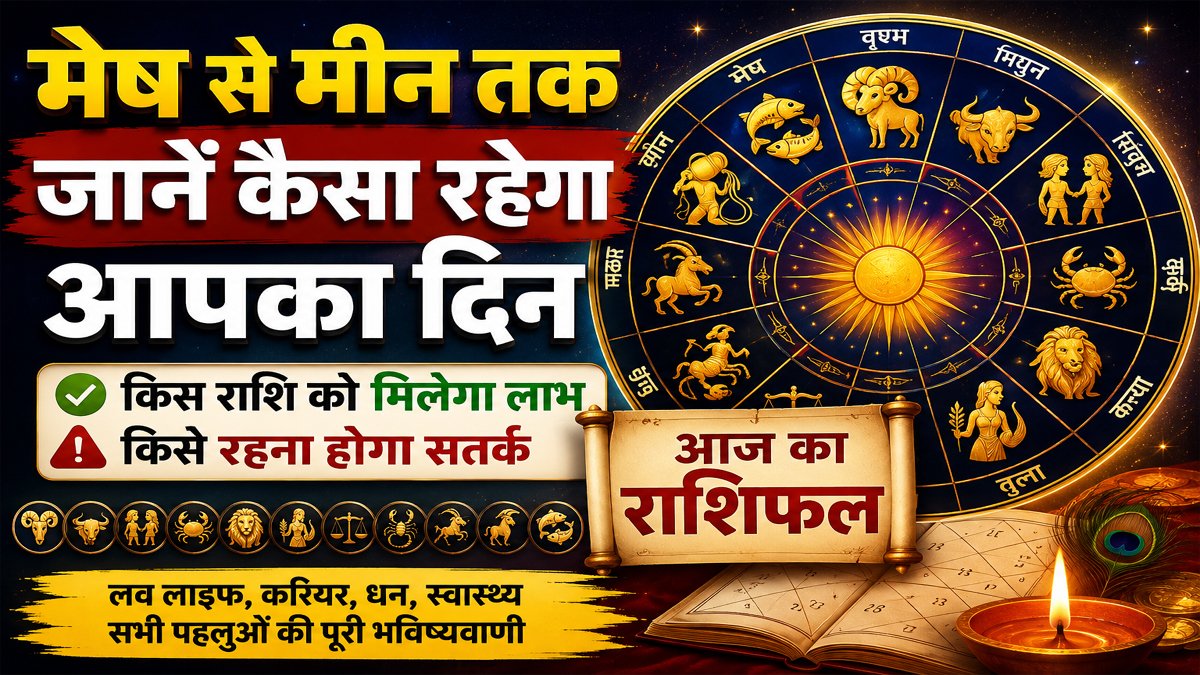 Aaj Ka Rashifal 16 August 2026: मेष से मीन तक जानें कैसा रहेगा आपका दिन, किस राशि को मिलेगा लाभ और किसे रहना होगा सतर्क 1 Aaj Ka Rashifal
